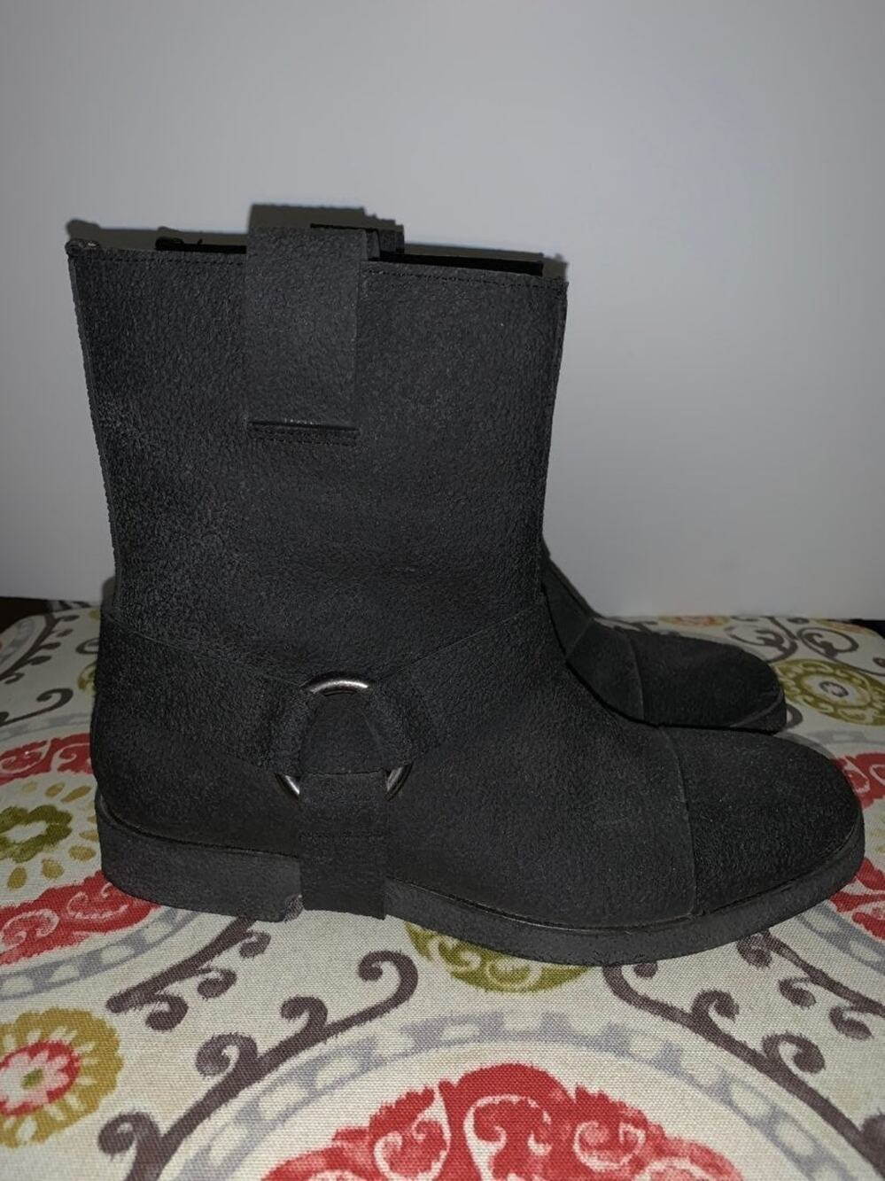 Authentic Women’s Maison Mariela Paris Rubber Biker Motorcycle Boots Size 7.5